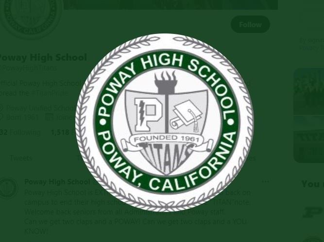 Poway High School Logo on a green background