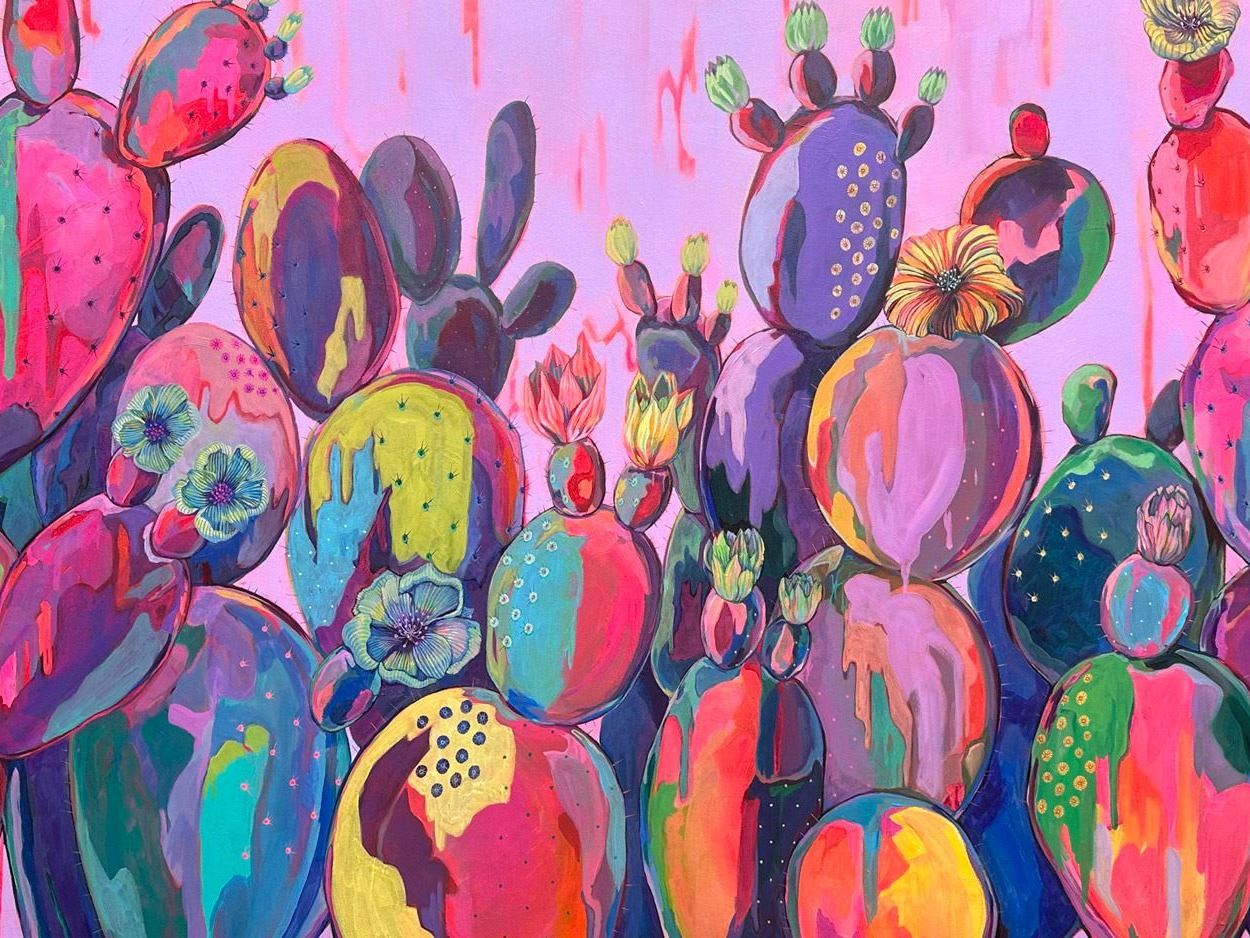 MiekoAnekawa_DreamyCactusWonderland_Acrylic_48x30